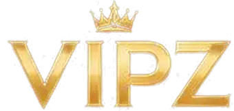 Logo Vipz Casino, zlatý korunovaný monogram